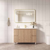 Nueva Bathware Byron 1200mm Light Oak Freestanding Vanity with Removable Kickboard