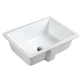 Nueva Bathware Novo 400mm Gloss White Rectangular Undermount Basin