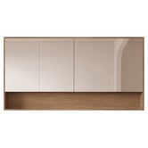 Nueva Bathware Horizon 1500mm Light Oak Mirrored Shaving Cabinet with Open Shelf