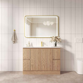 Nueva Bathware Byron 1200mm Light Oak Freestanding Vanity with Removable Kickboard