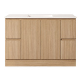 Nueva Bathware Byron 1500mm Light Oak Freestanding Vanity with Removable Kickboard