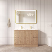 Nueva Bathware Byron 1200mm Light Oak Freestanding Double Vanity with Removable Kickboard