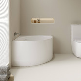 Nueva Bathware Stirling Acrylic Corner Bath with Overflow
