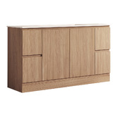 Nueva Bathware Byron 1500mm Light Oak Freestanding Vanity with Removable Kickboard