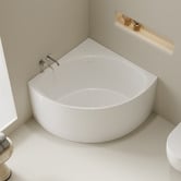 Nueva Bathware Stirling Acrylic Corner Bath with Overflow