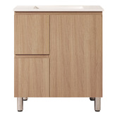 Nueva Bathware Byron 750mm Light Oak Freestanding Vanity with Removable Kickboard