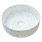 Nueva Bathware Sorrento 360mm White Terrazzo Above Counter Basin