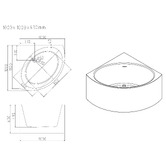 Nueva Bathware Stirling Acrylic Corner Bath with Overflow