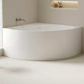 Nueva Bathware Stirling Acrylic Corner Bath with Overflow