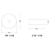 Nueva Bathware Sorrento 360mm White Terrazzo Above Counter Basin