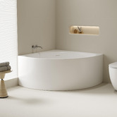 Nueva Bathware Stirling Acrylic Corner Bath with Overflow