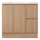 Nueva Bathware Byron 900mm Light Oak Freestanding Vanity with Removable Kickboard