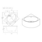 Nueva Bathware Stirling Acrylic Corner Bath with Overflow