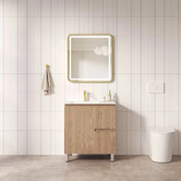 Nueva Bathware Byron 750mm Light Oak Freestanding Vanity with Removable Kickboard