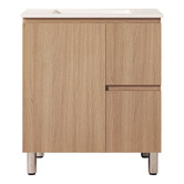 Nueva Bathware Byron 750mm Light Oak Freestanding Vanity with Removable Kickboard