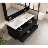 Nueva Bathware Laulea 1200mm Wall Hung Single Vanity with Ceramic Countertop