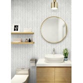 Stick on Tiles Australia White Herringbone Stick-on Tile (10 Pack)