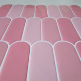 Stick on Tiles Australia Pink Feather Stick on Tile (10 Pack)