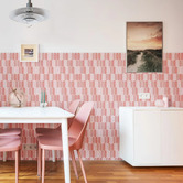Stick on Tiles Australia Pink Feather Stick on Tile (10 Pack)