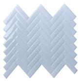 Stick on Tiles Australia White Herringbone Stick on Tile (10 Pack)