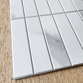 Stick on Tiles Australia Carrara Marble Kit Kat Stick on Tile (10 Pack)