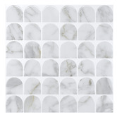Stick on Tiles Australia White Arch Marble Look Stick on Tile (10 Pack)