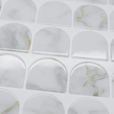 Stick on Tiles Australia White Arch Marble Look Stick on Tile (10 Pack)