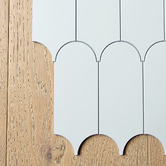 Stick on Tiles Australia White Feather Stick on Tile (10 Pack)