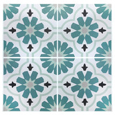Stick on Tiles Australia Green Flower Decorative Stick on Tile (10 Pack)