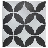 Stick on Tiles Australia Black &amp; White Star Decorative Stick on Tile (10 Pack)