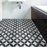 Stick on Tiles Australia Black &amp; White Star Decorative Stick on Tile (10 Pack)