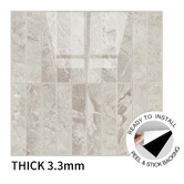 Stick on Tiles Australia Grey Kit Kat Stick on Tile (10 Pack)