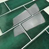 Stick on Tiles Australia Turquoise Green Subway Stick on Tile (10 Pack)