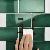 Stick on Tiles Australia Turquoise Green Subway Stick on Tile (10 Pack)