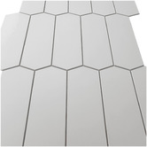 Stick on Tiles Australia Peel &amp; Stick White Picket Stick on Tile (10 Pack)