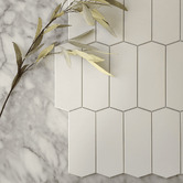 Stick on Tiles Australia Peel &amp; Stick White Picket Stick on Tile (10 Pack)