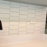 Stick on Tiles Australia Peel &amp; Stick White Picket Stick on Tile (10 Pack)