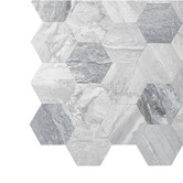Stick on Tiles Australia Peel &amp; Stick Light Grey Hexagon Stick on Tile (10 Pack)