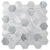 Stick on Tiles Australia Peel &amp; Stick Light Grey Hexagon Stick on Tile (10 Pack)