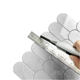 Stick on Tiles Australia Peel &amp; Stick Light Grey Feather Stick on Tile (10 Pack)