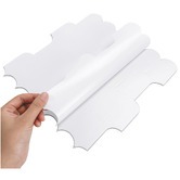 Stick on Tiles Australia Peel &amp; Stick Light Grey Feather Stick on Tile (10 Pack)