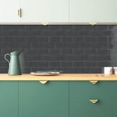 Stick on Tiles Australia Peel &amp; Stick Dark Grey Subway Stick on Tile (10 Pack)