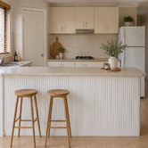 Stick on Tiles Australia Mikos 1200 x 600mm Primed Flexible Demi Round Wall Panels