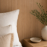 Stick on Tiles Australia Mikos 1200 x 600mm Natural Birch Flexible Slat Wall Panels