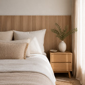 Stick on Tiles Australia Mikos 1200 x 600mm Natural Birch Flexible Slat Wall Panels