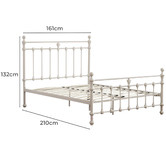 SandStoneSea White Modern Classic Valarie Steel Bed Frame | Temple ...