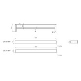 Bianka The Gabe Double Bar Stainless Steel Towel Rail
