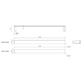 Bianka The Gabe Stainless Steel Single Towel Rail