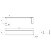 Bianka The Gabe 300mm Stainless Steel Hand Towel Holder
