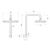 Bianka Huntingwood 290mm Gooseneck Shower &amp; Arm
